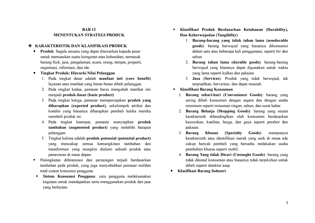 Final TERM Notes - Summary Manajemen Pemasaran - BAB 12 MENENTUKAN ...