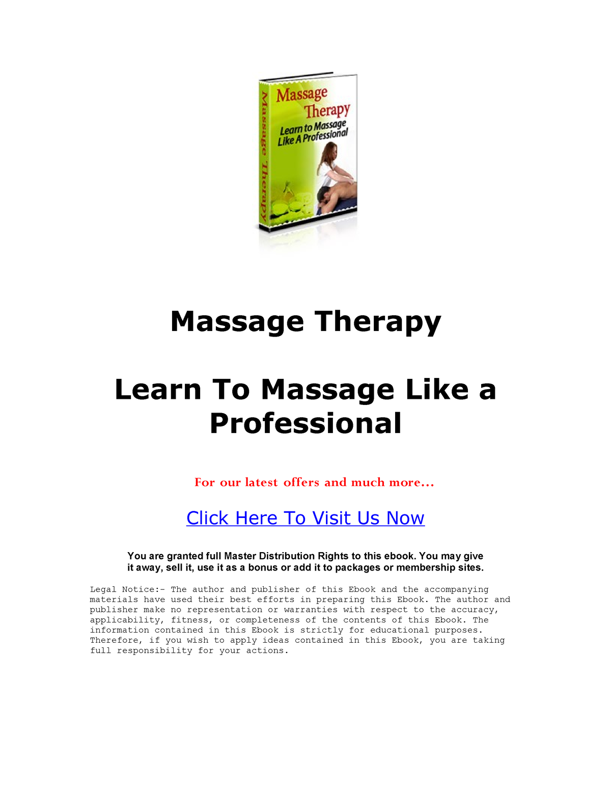 case study for massage therapy