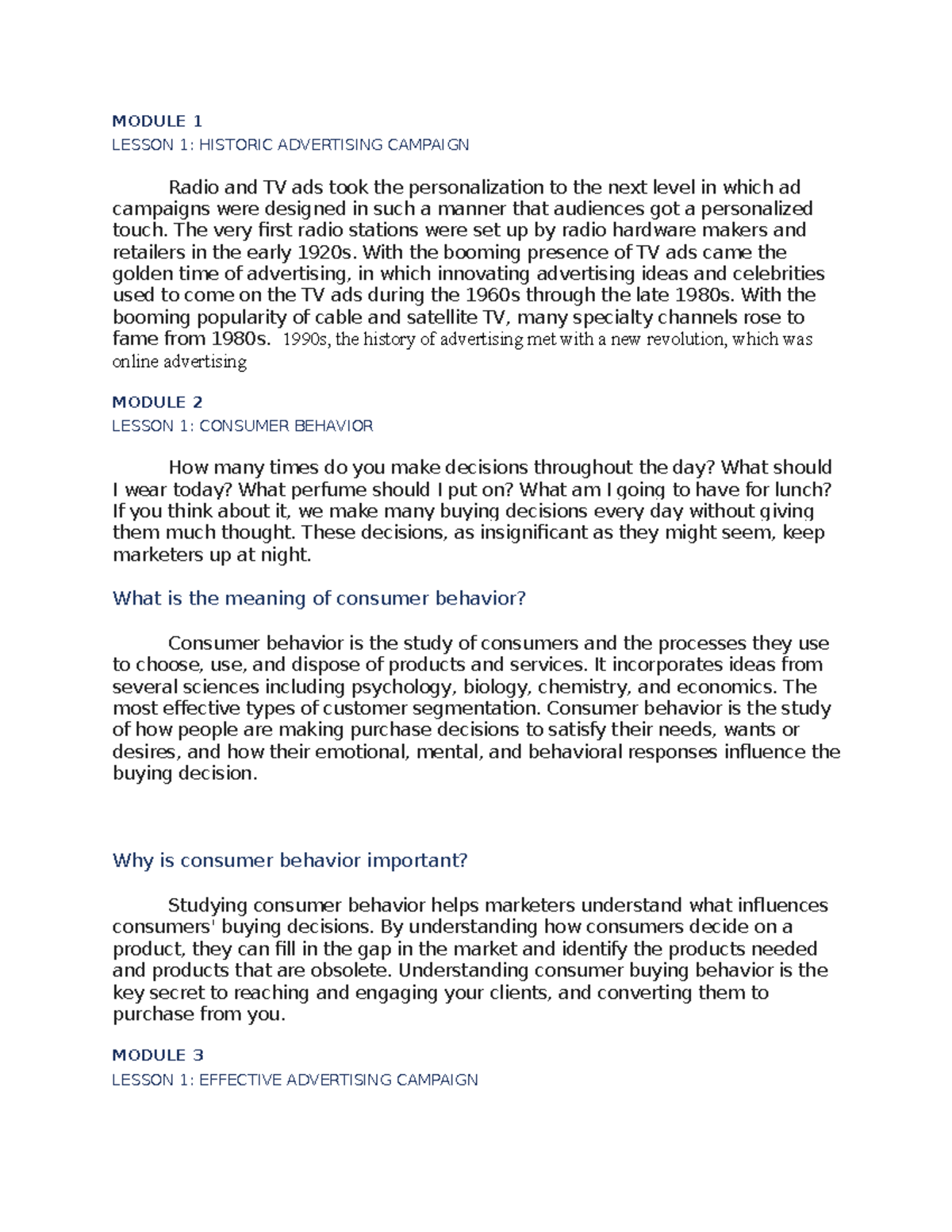 Ads journal - MODULE 1 LESSON 1: HISTORIC ADVERTISING CAMPAIGN Radio ...