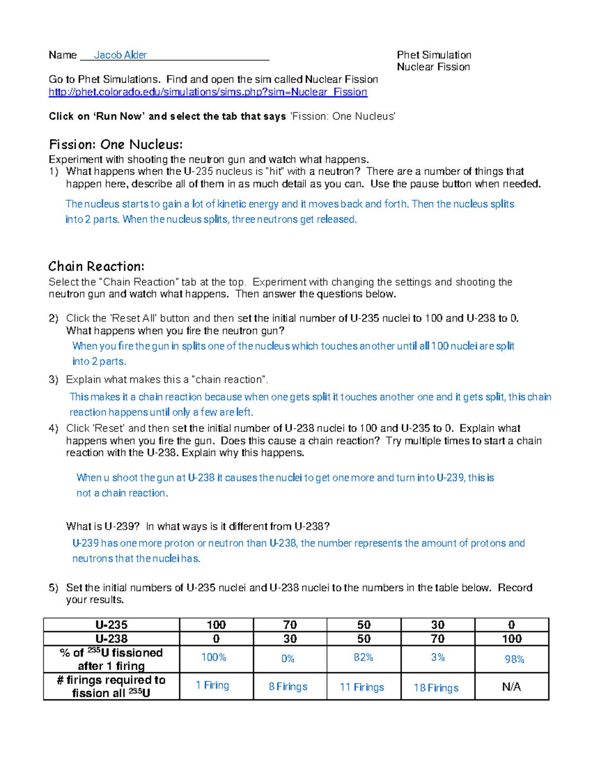 Jacob Alder Phet Nuclear Fission Student version Name
