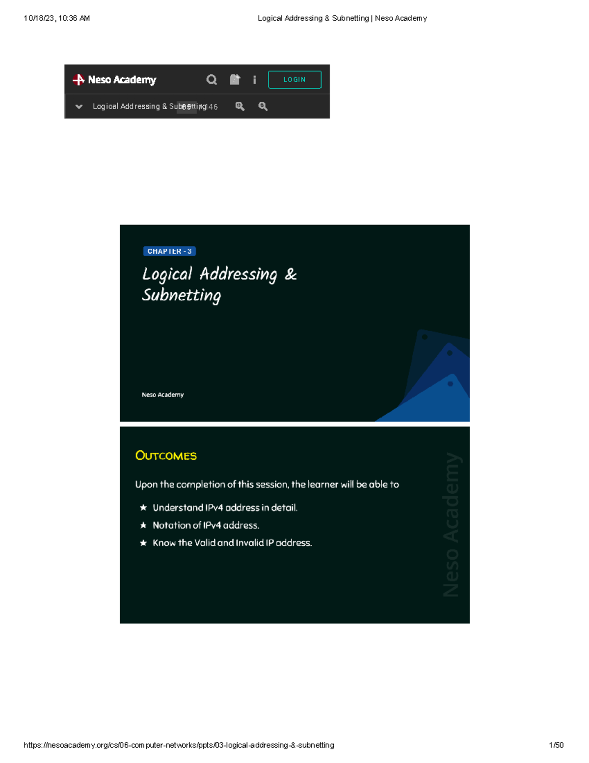 Logical Addressing & Neso Academy Logical Addressing