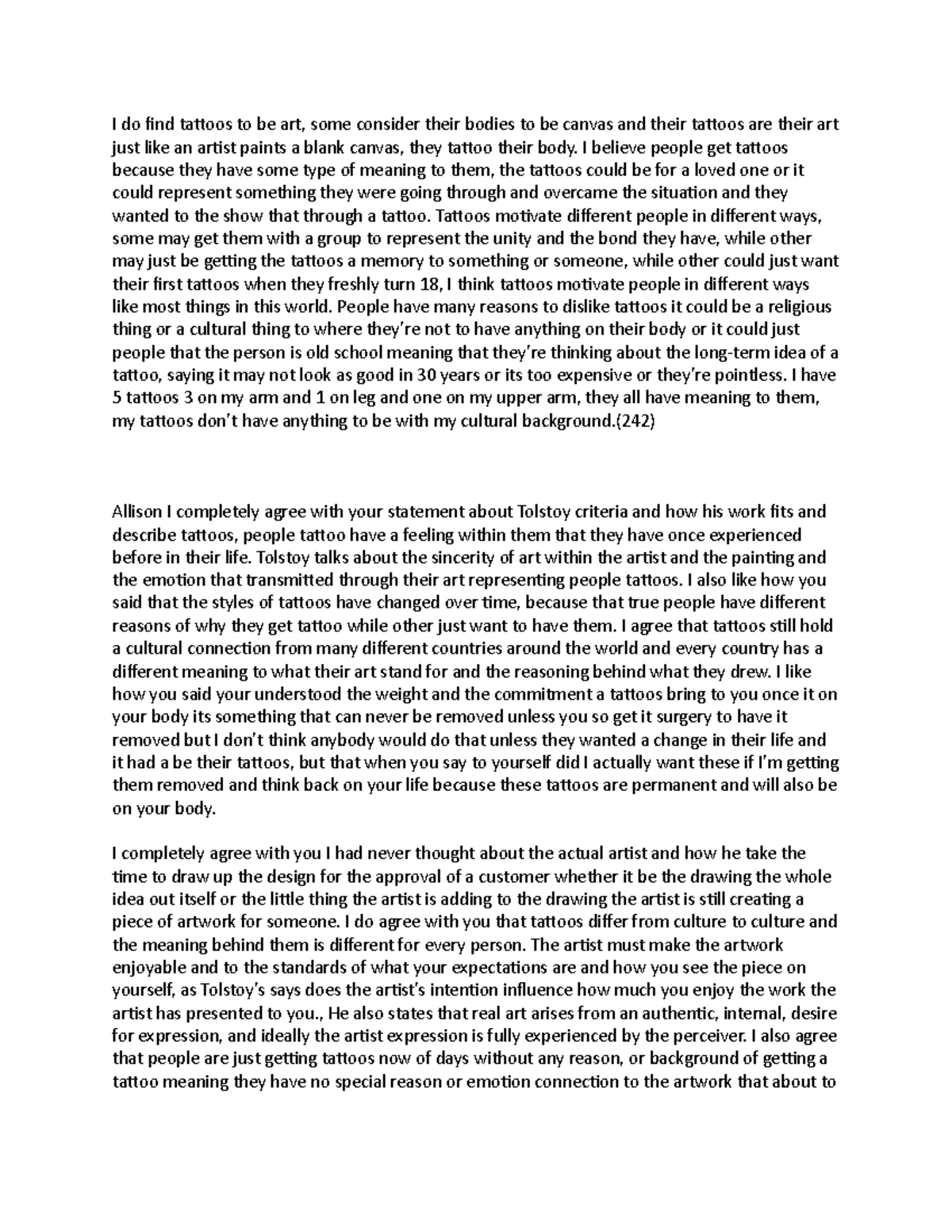 Psych of Art Discussion Questions PSYC3053 OK State Studocu