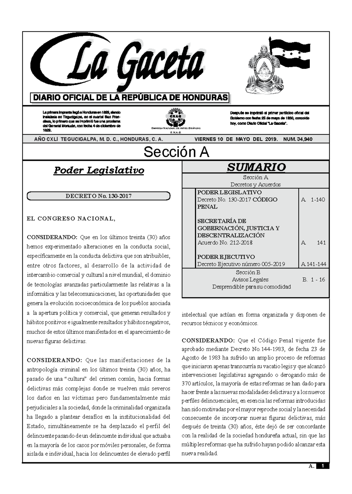 Codigo penal vigente de Honduras actualizado Derecho Procesal Penal