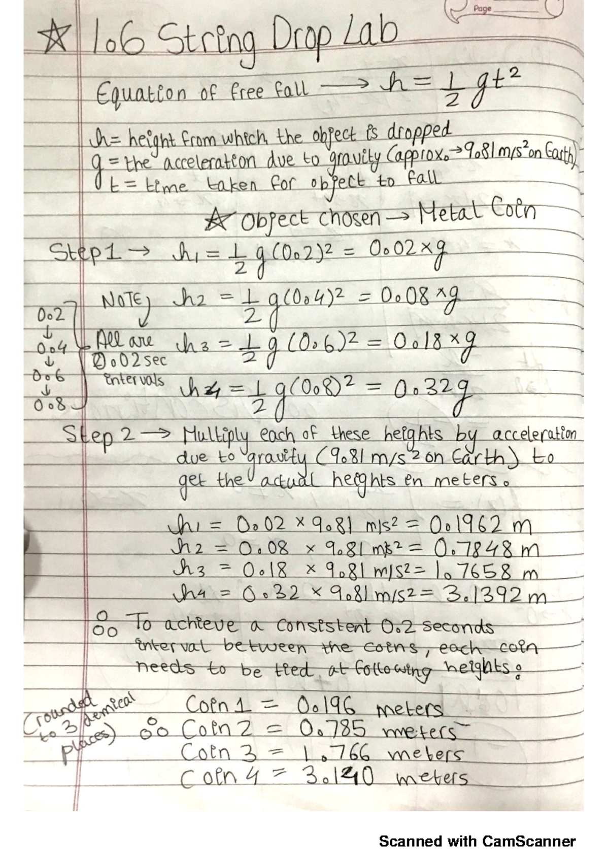 1.6 String Drop Lab - physics - Scanned with CamScanner - Studocu