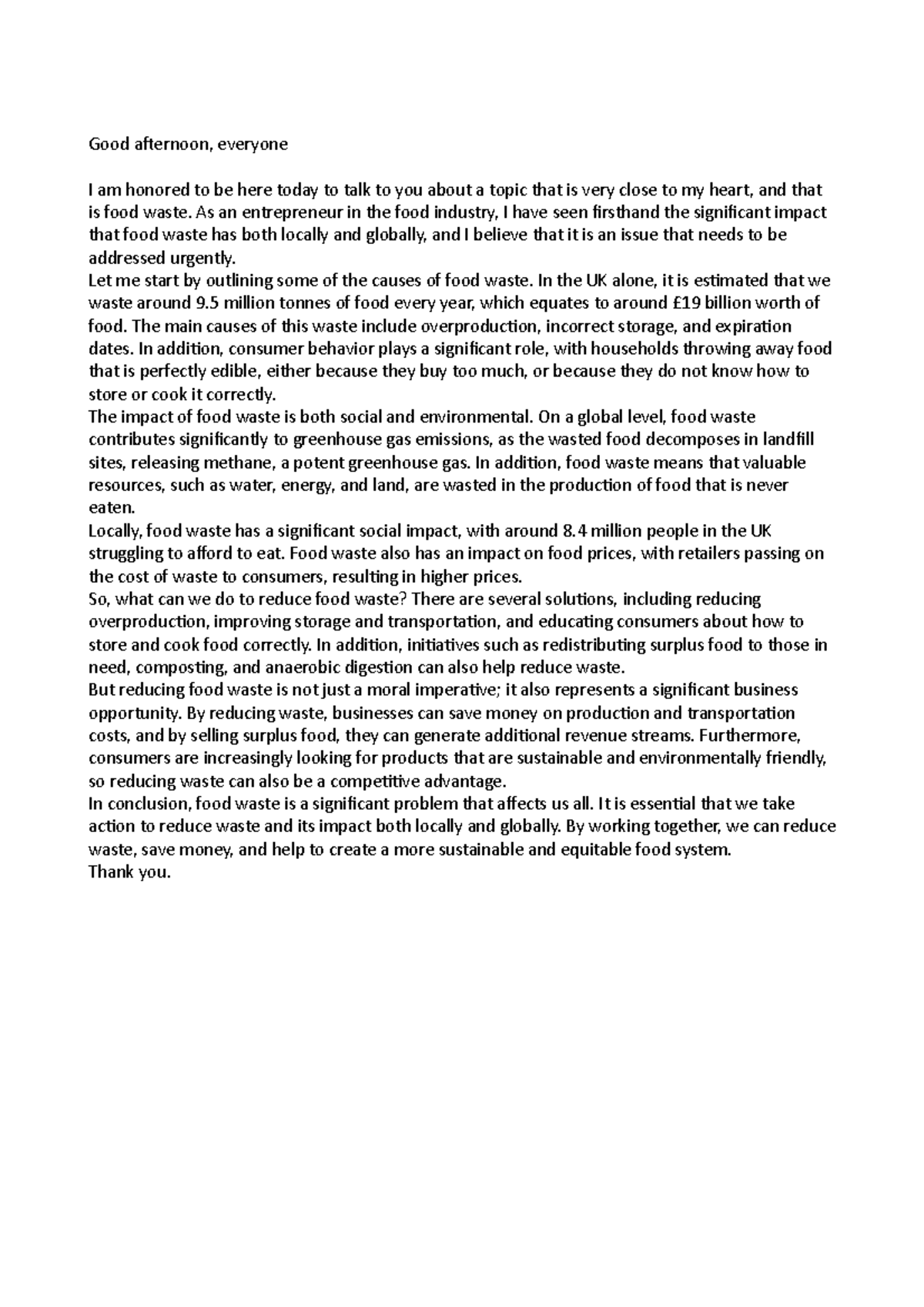 Good afternoon - de luxe model - Good afternoon, everyone I am honored ...