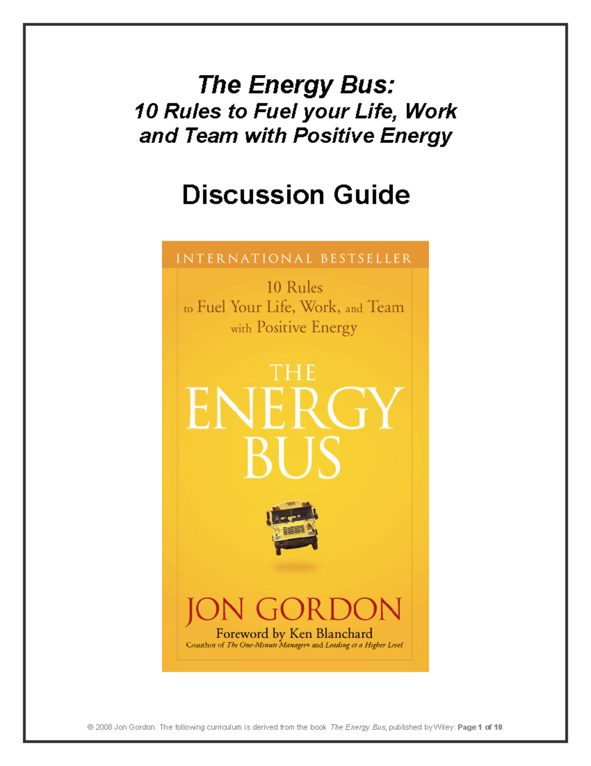 energy bus essay