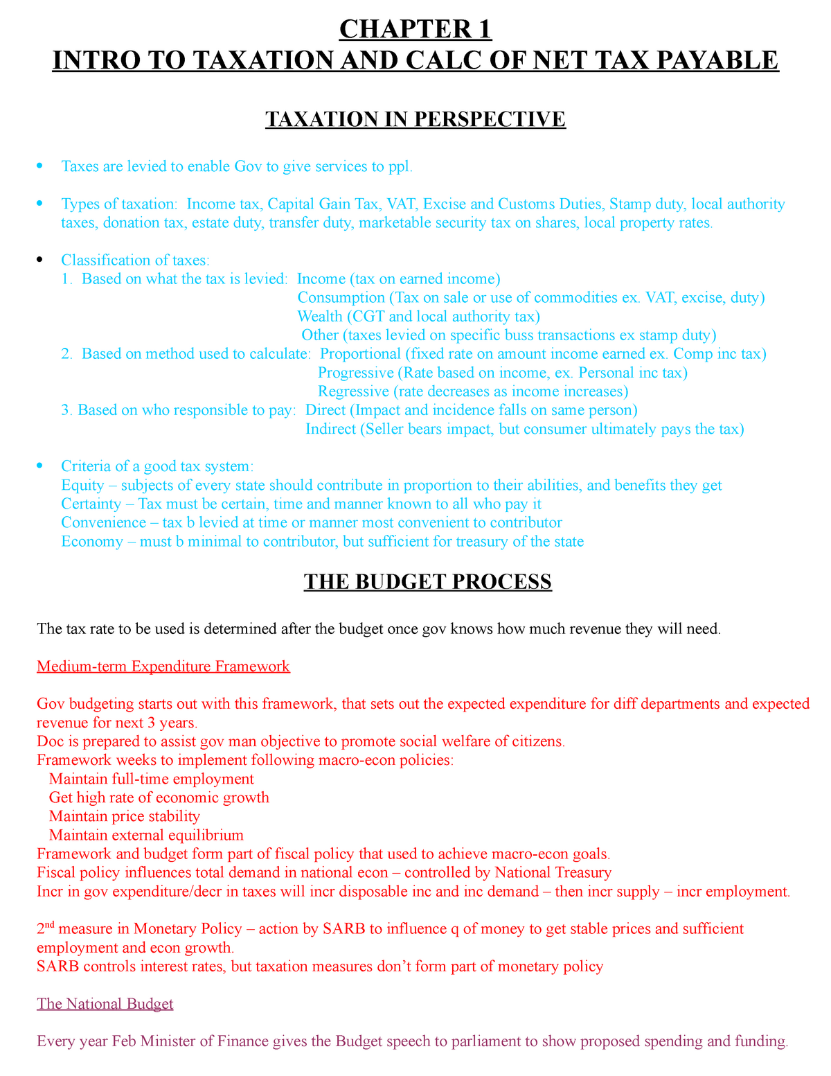 notes-intro-to-taxation-and-calculation-of-net-tax-payable-chapter