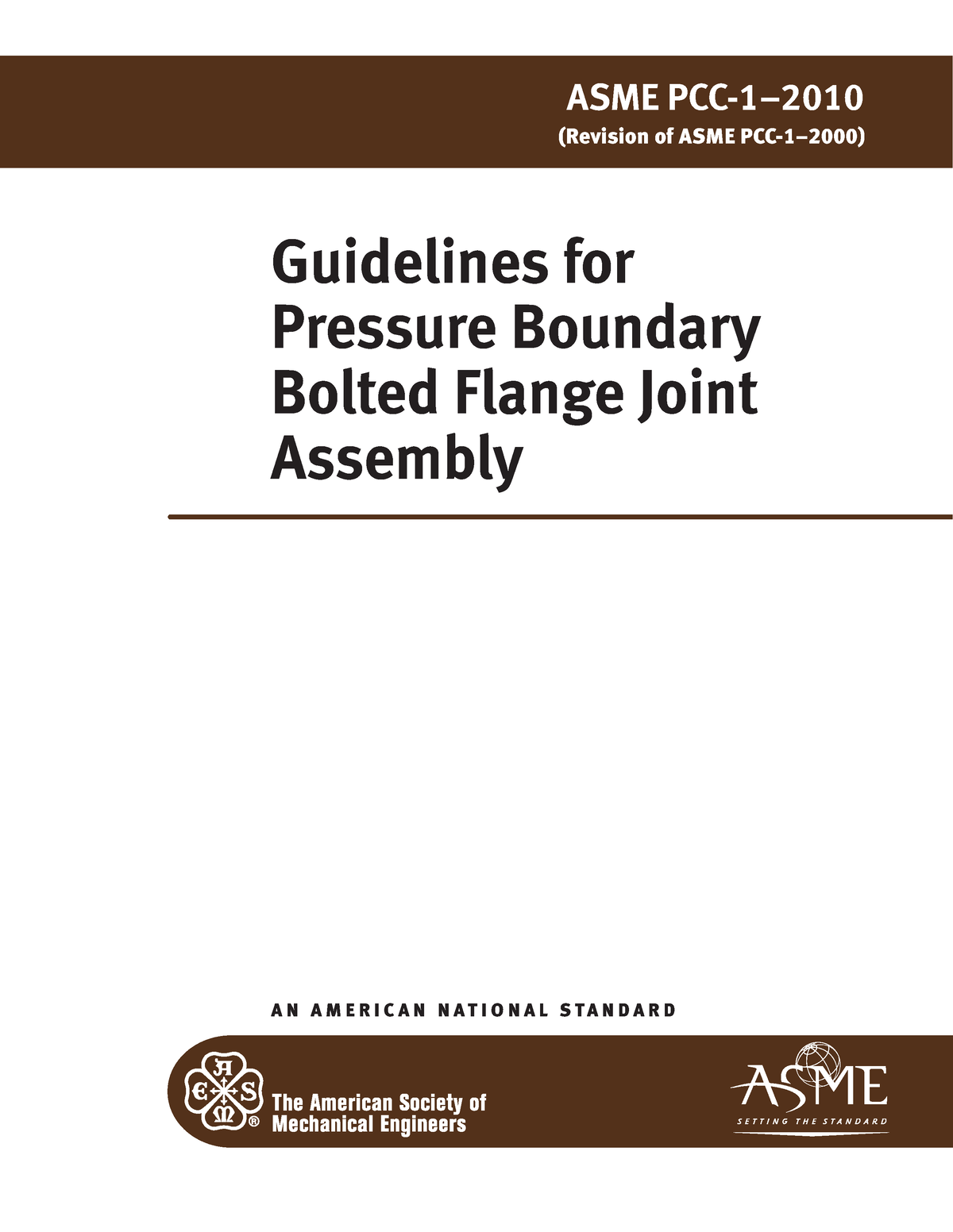 PCC-1-2010 - NOTES - Guidelines For Pressure Boundary Bolted Flange ...