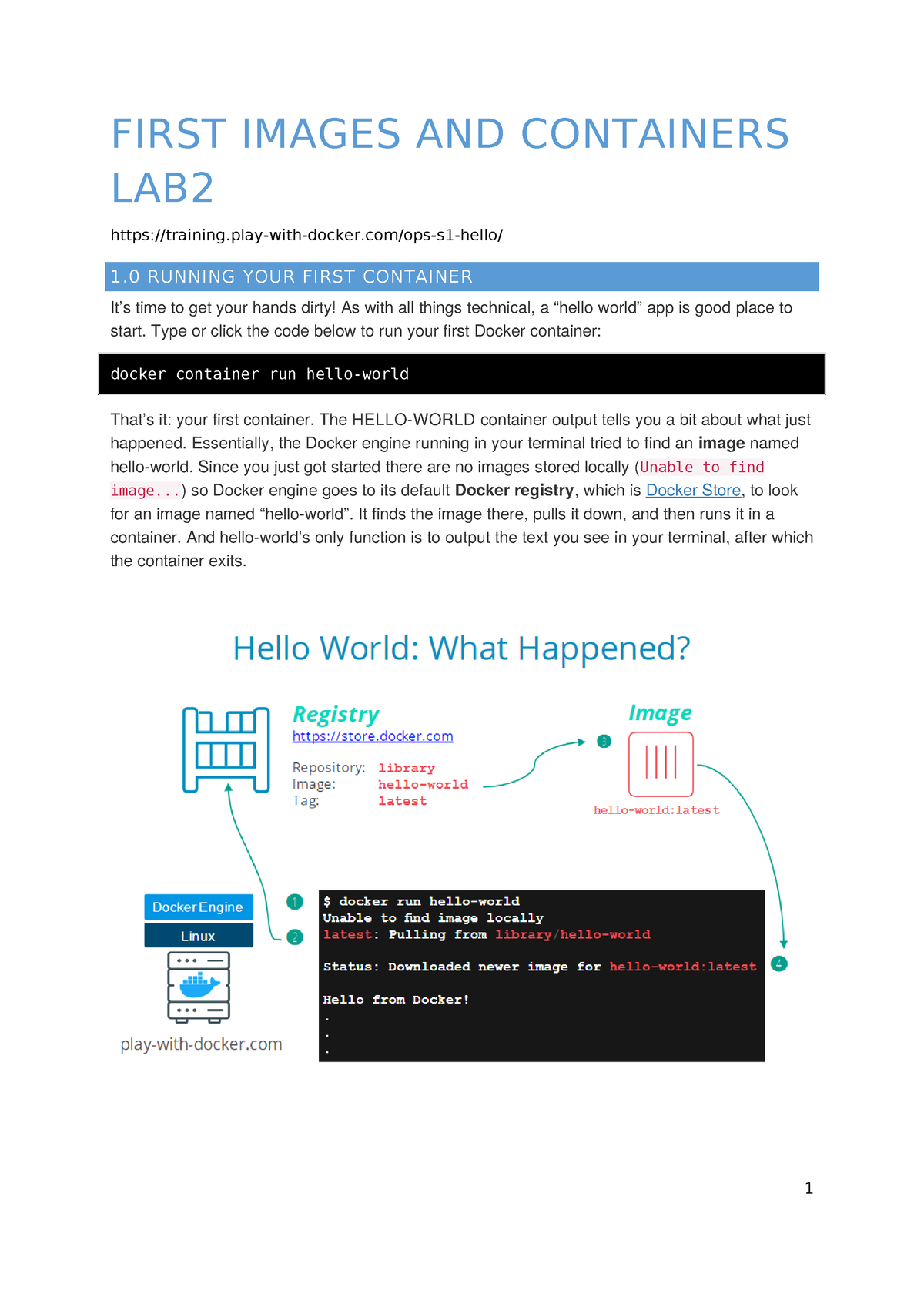 3) Docker - First Images And Containers - LAB2 - Images And Containersv ...