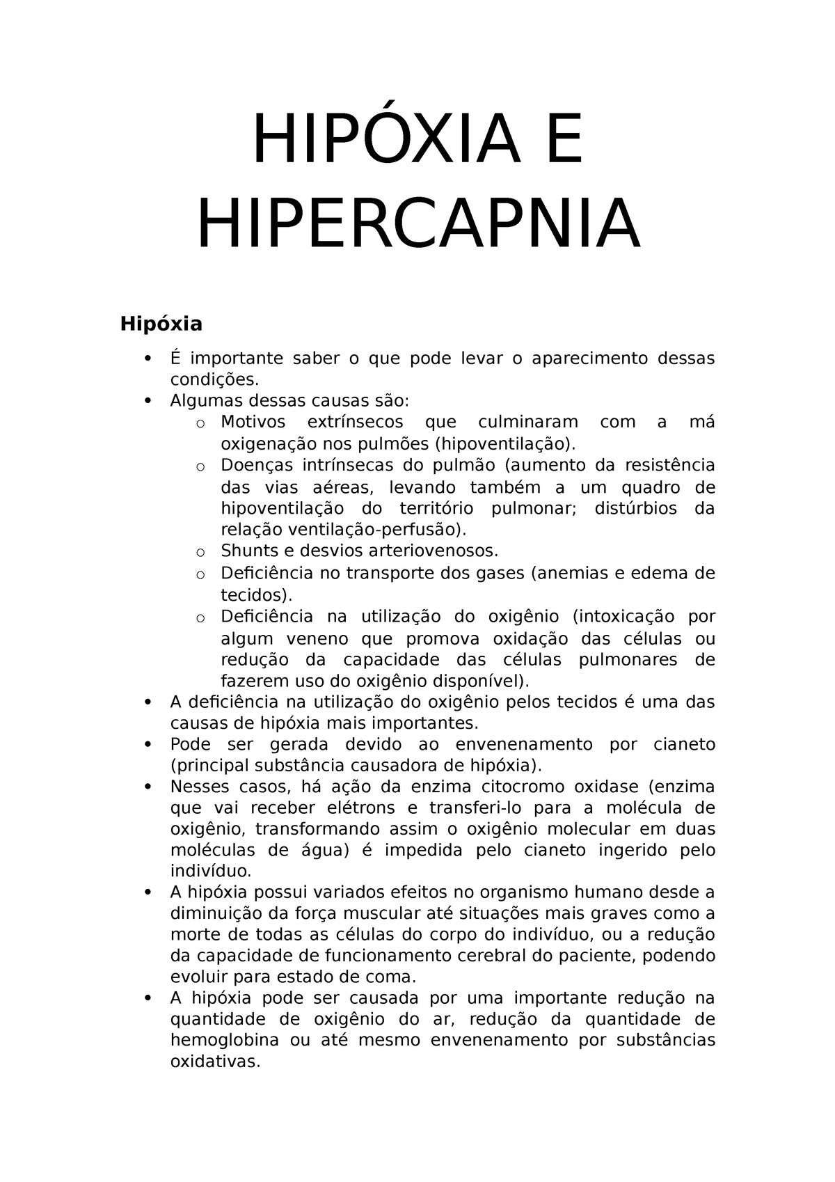 Hipoxia e hipercapnia, Christian christian