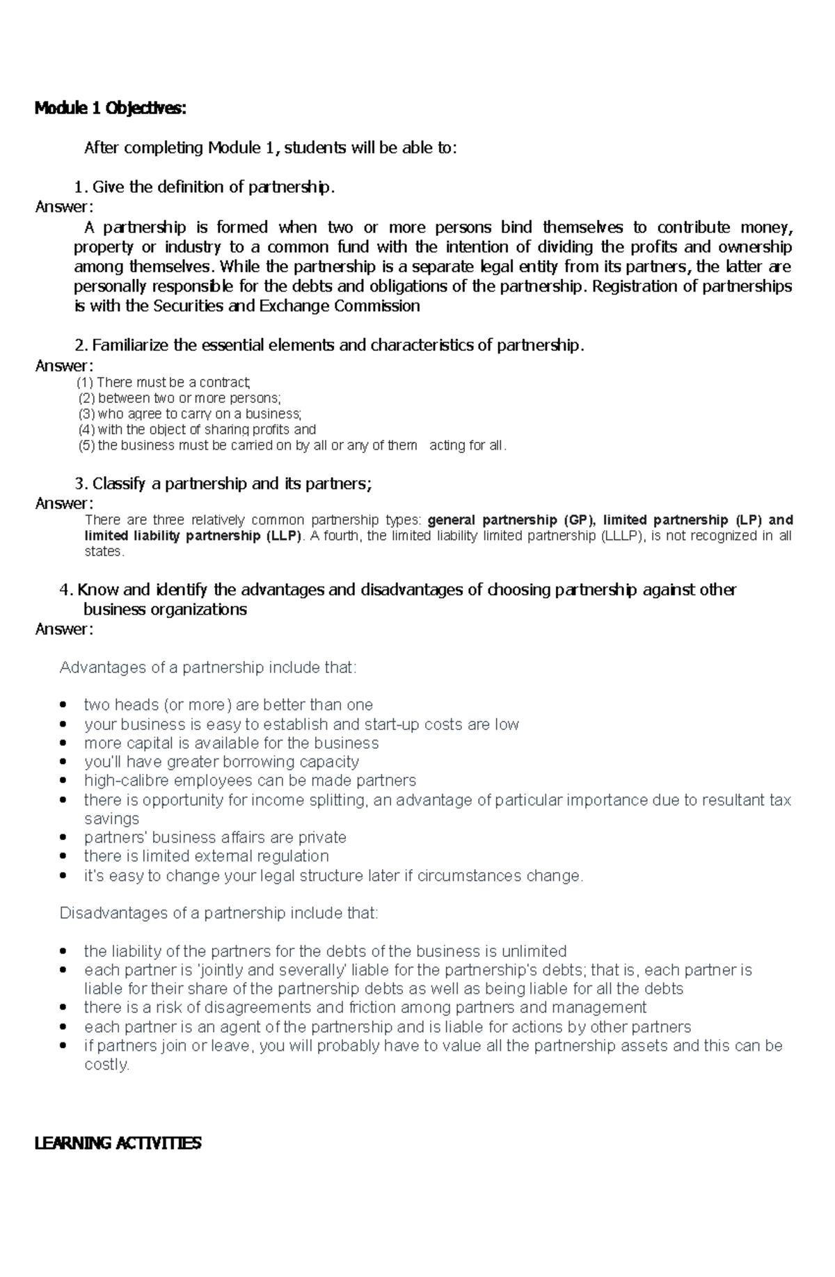 Module 1 - adad - Module 1 Objectives: After completing Module 1 ...