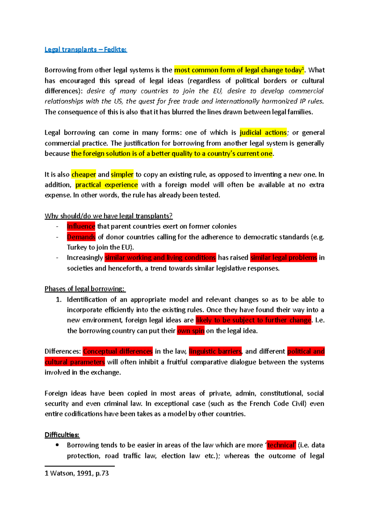 Comparative Law - Legal Transplants - Legal transplants – Fedkte ...