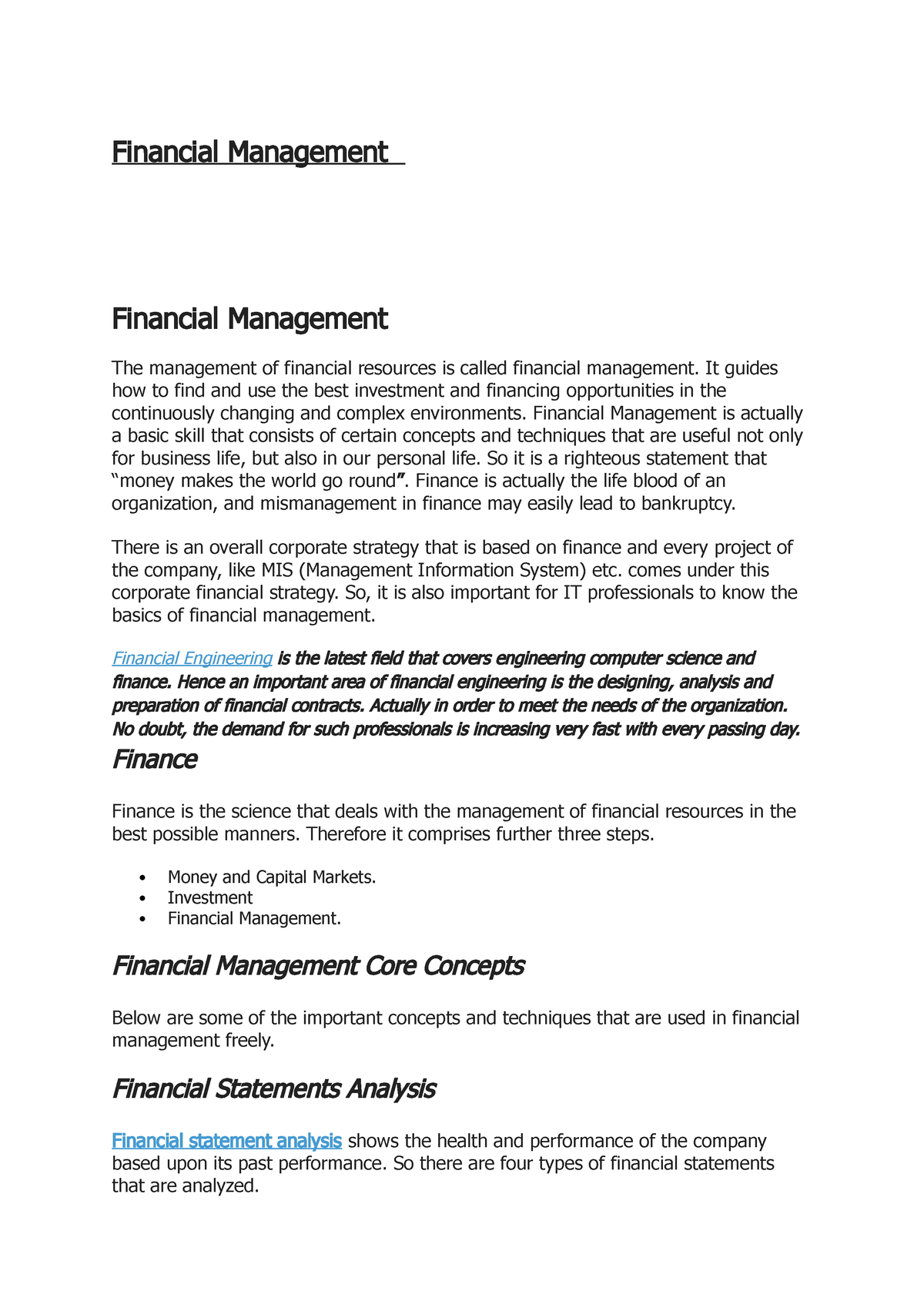 Financial Management - THIS IS HELPFULL FOR ALL B.COM, BBA , M.COM ...