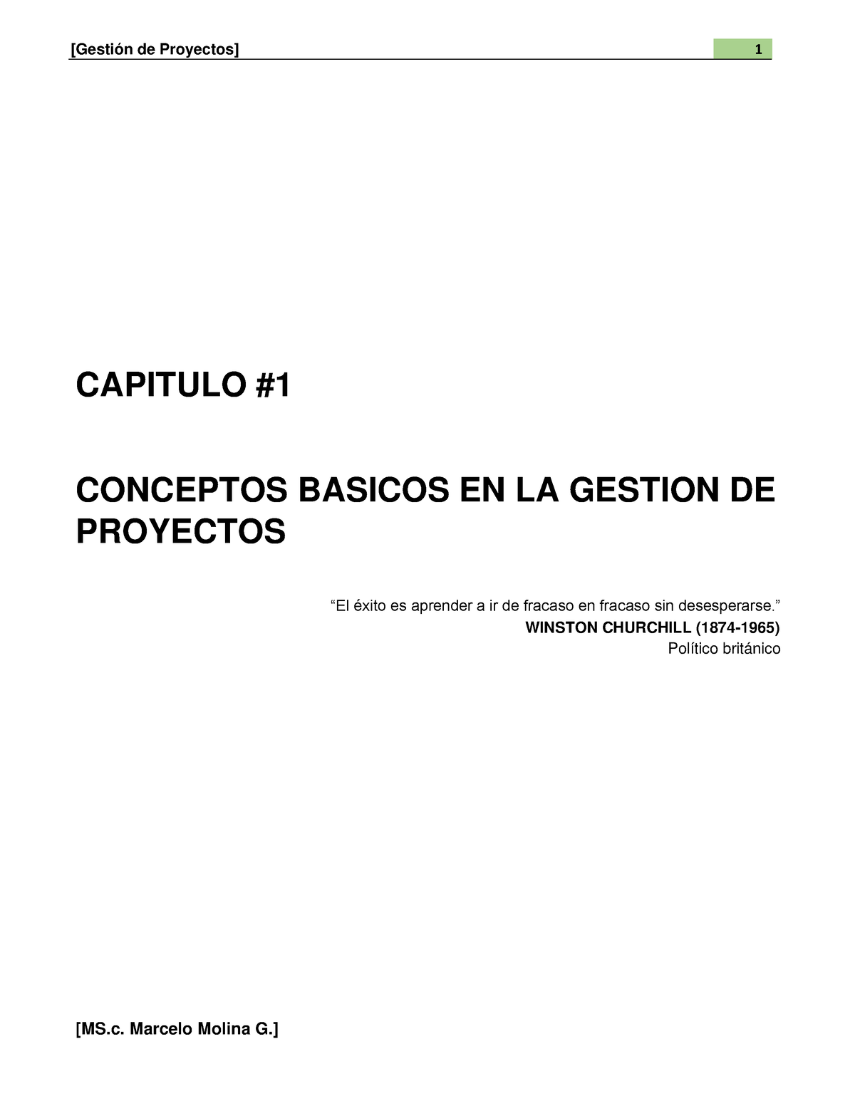 Gesti Ã³n De Proyectos Capitulo #1 Introducci Ã³n A La Gesti Ã³n De ...