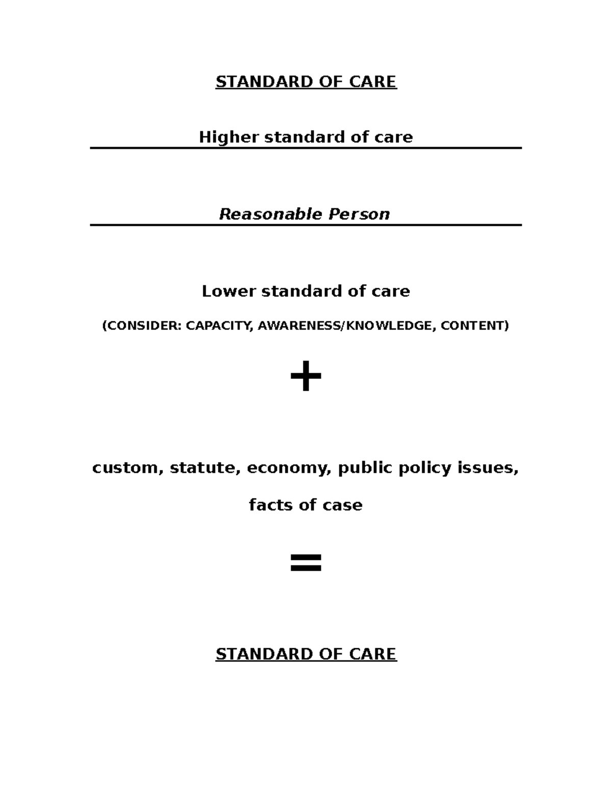 standard-of-care-in-tort-law-studocu