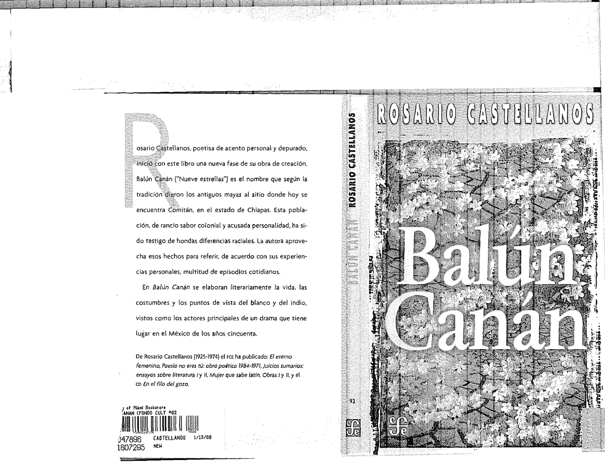 400077469-Balun-Canan-Rosario-Castellanos-pdf - Historia - Studocu