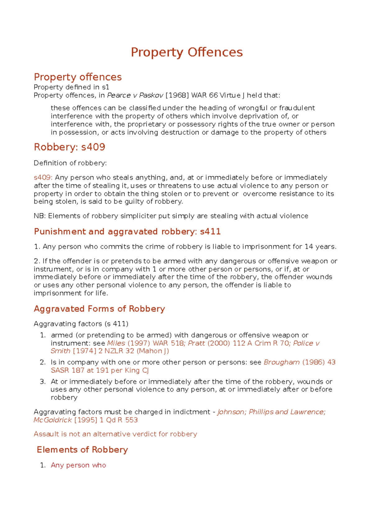 Week 11 property offences I - Property Offences Property offences ...