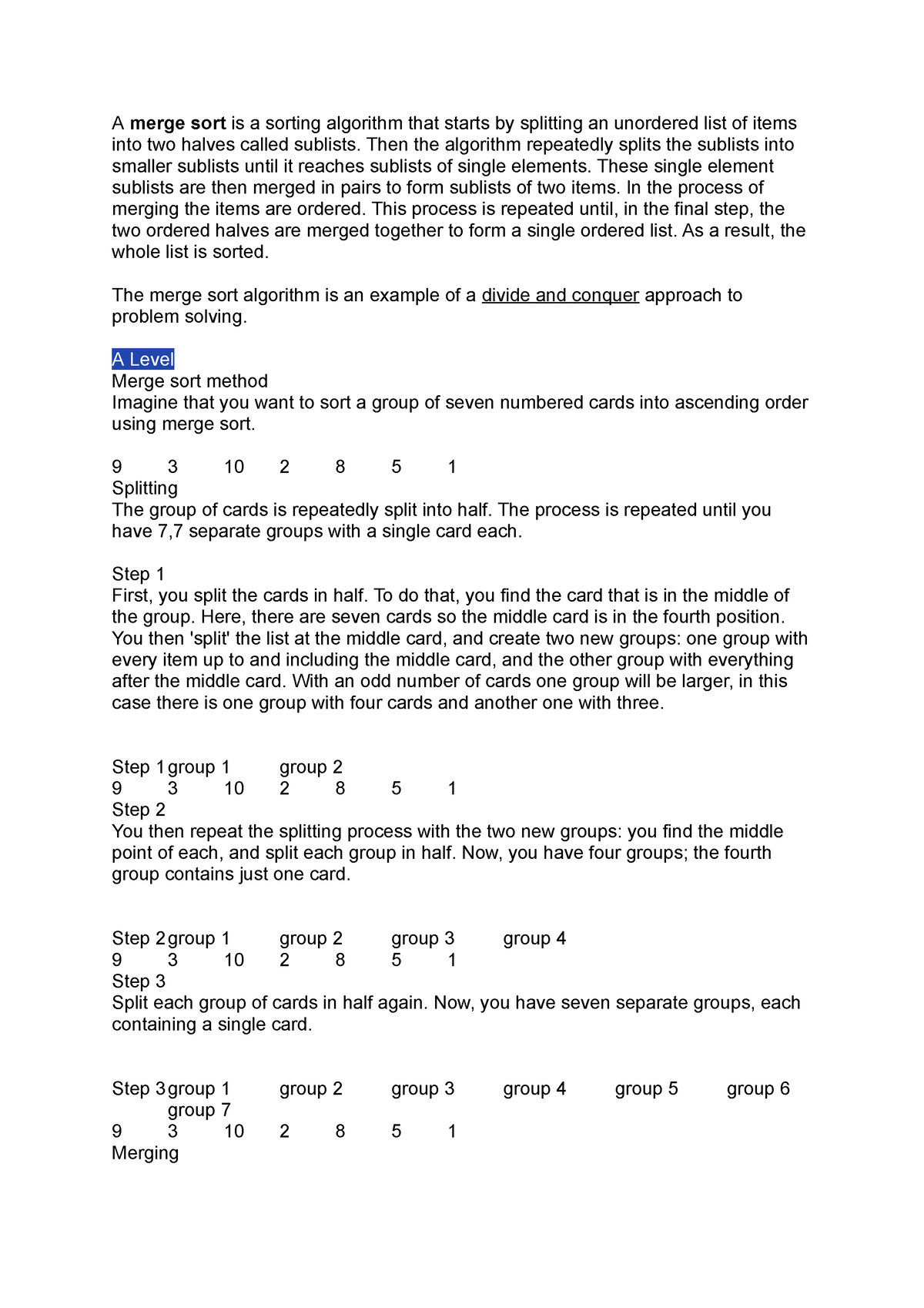 merge-sort-the-notes-about-sort-a-merge-sort-is-a-sorting-algorithm