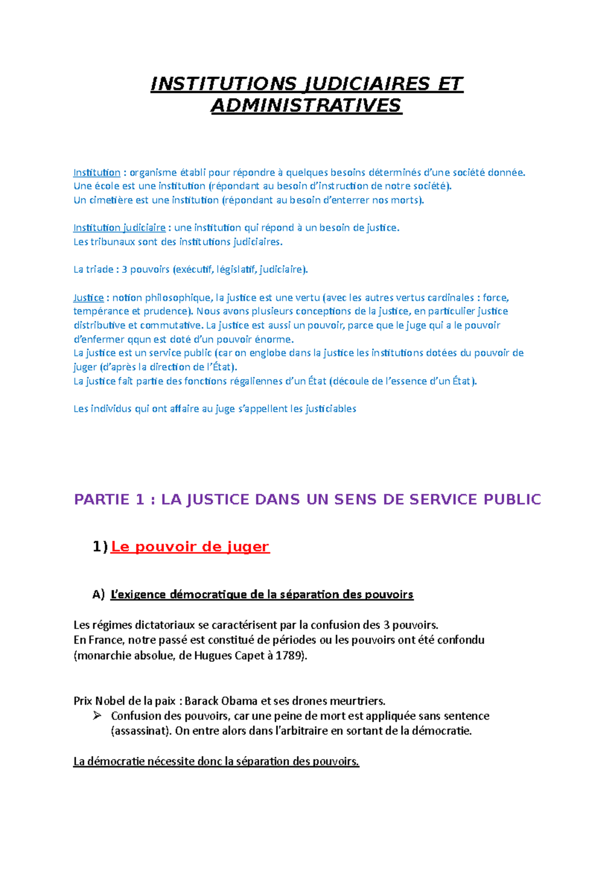 Institutions Judiciaires - INSTITUTIONS JUDICIAIRES ET ADMINISTRATIVES ...