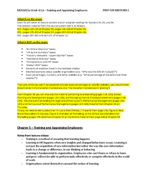 MOS 1023 Chapter 1 Notes - Chapter 1 Notes: Purpose and Use of ...