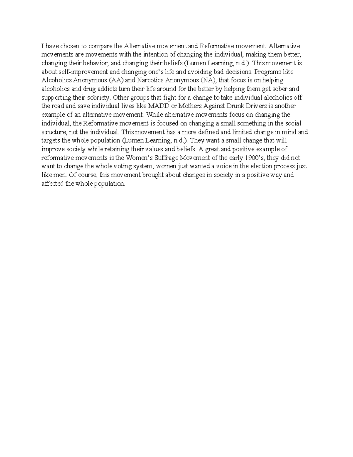 Document 525682737 - Discussion question answers - I have chosen to ...