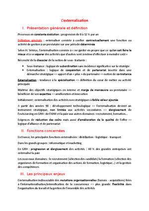 Chapitre 2 - Les Principales Tendances Actuelles En GRH - Notes De ...