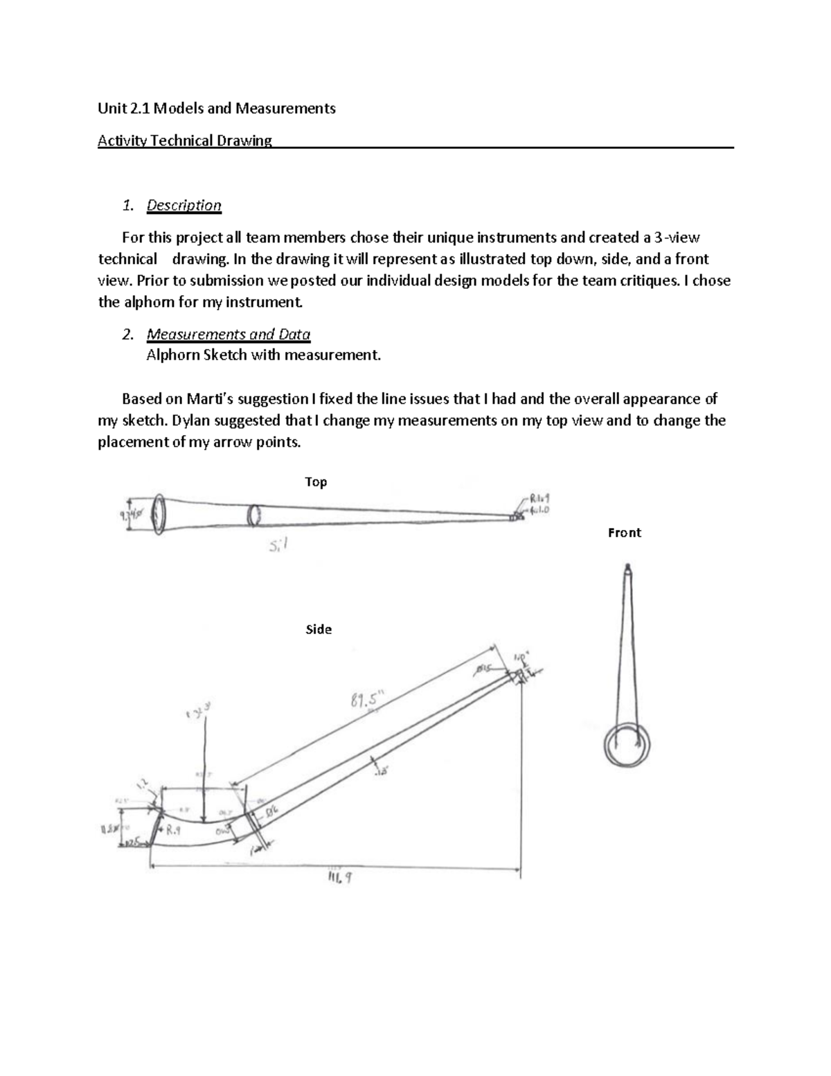 Unique Instrument Study Help Unit 2 Models and Measurements