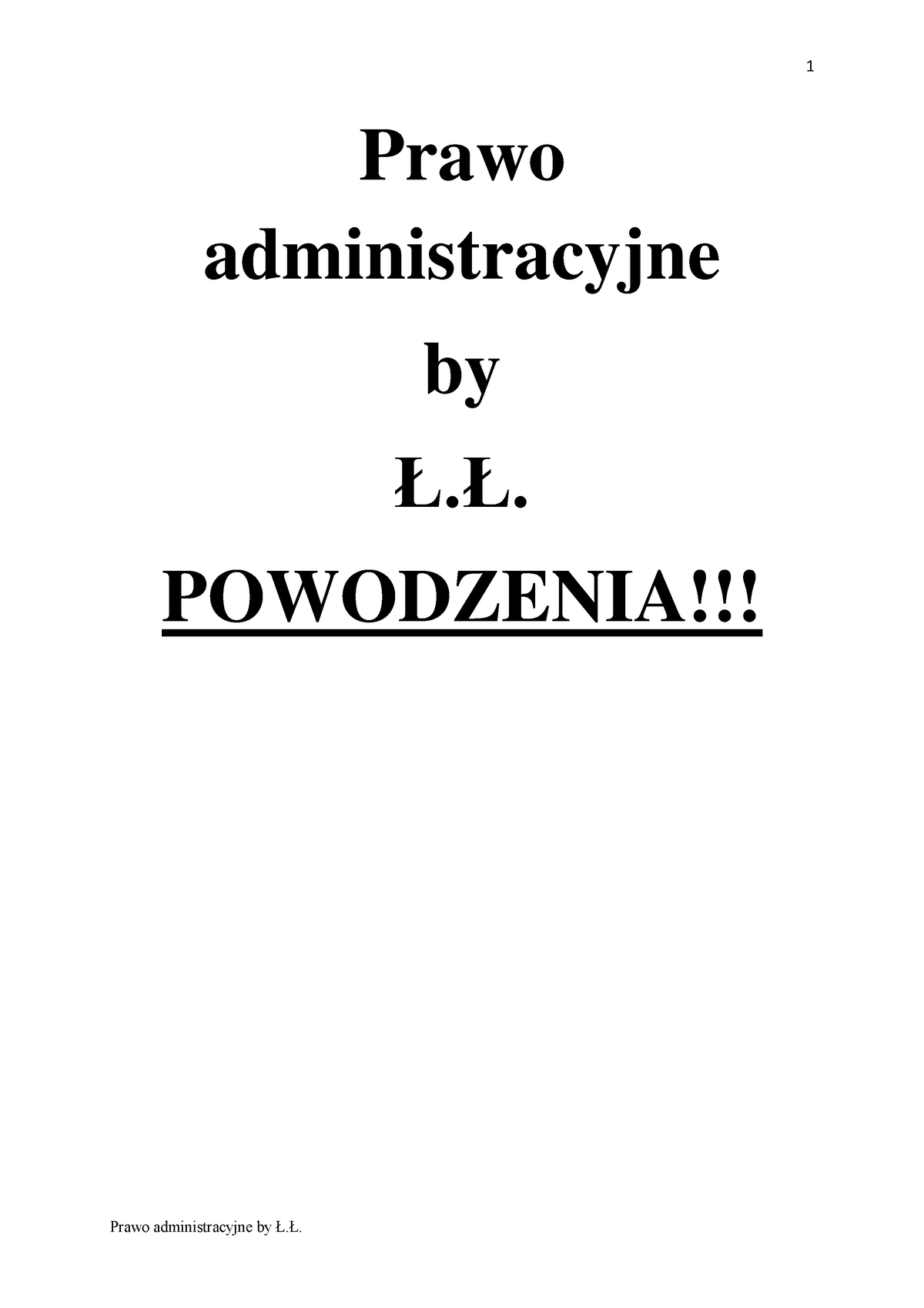 Prawo Administracyjne Notatki Z Wykładów - Prawo Administracyjne By Ł.Ł ...