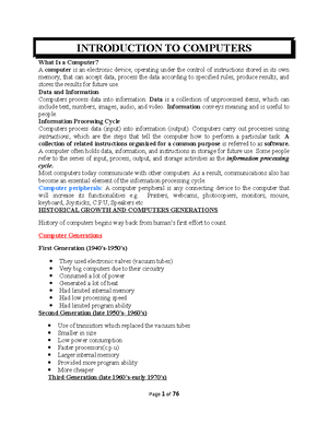 Components of EDP(Electronic Data Processing) - Computer science - Studocu