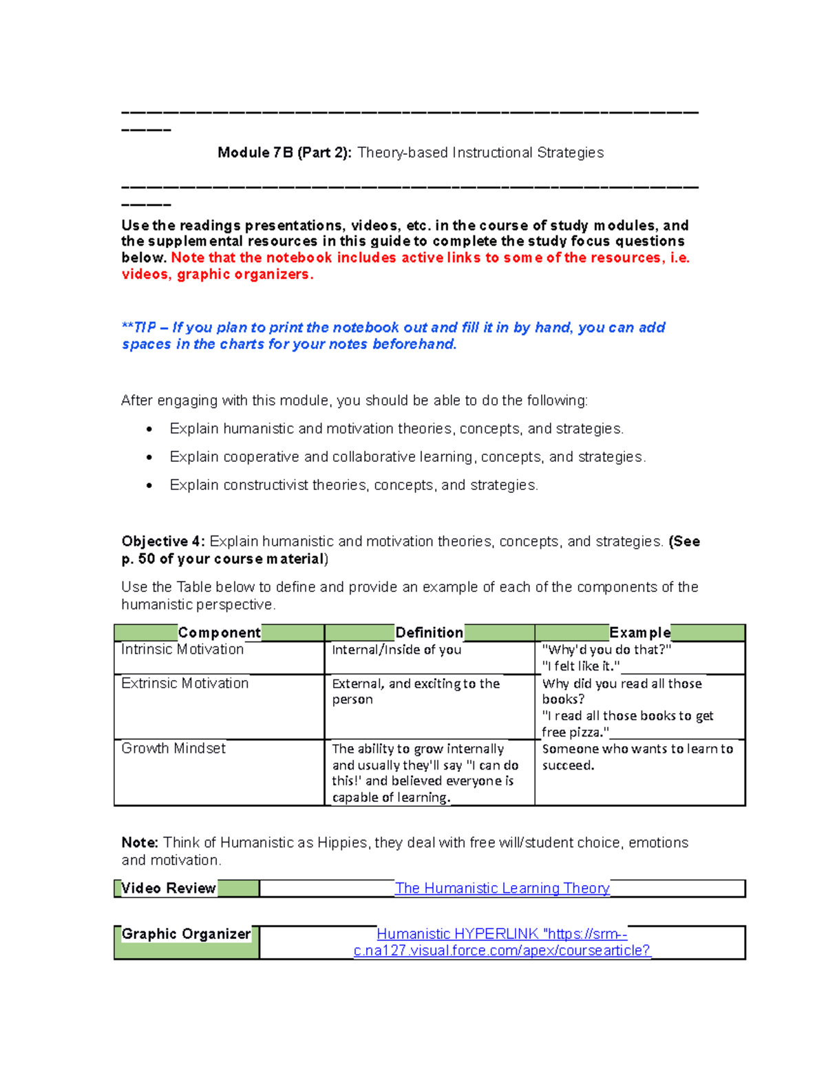 Module 7B Notebook - 1 - Educational Psychology - - Studocu
