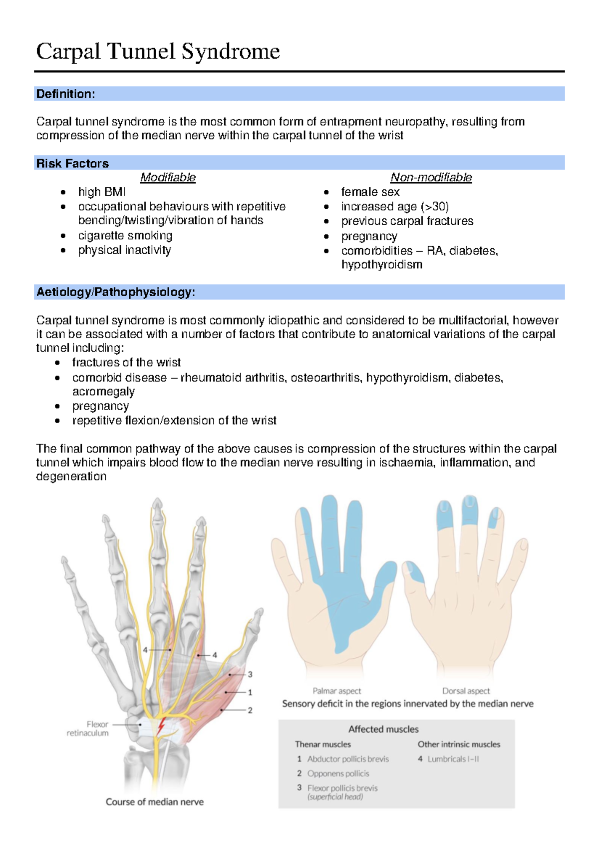 Carpal Tunnel Syndrome - Carpal Tunnel Syndrome Definition: Carpal ...