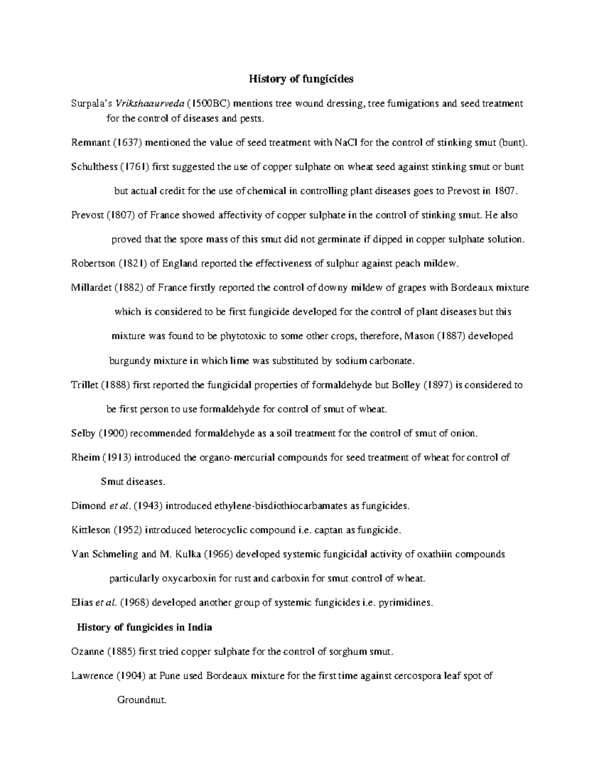 PLPT-602 History of fungicides and antibiotics - History of fungicides ...