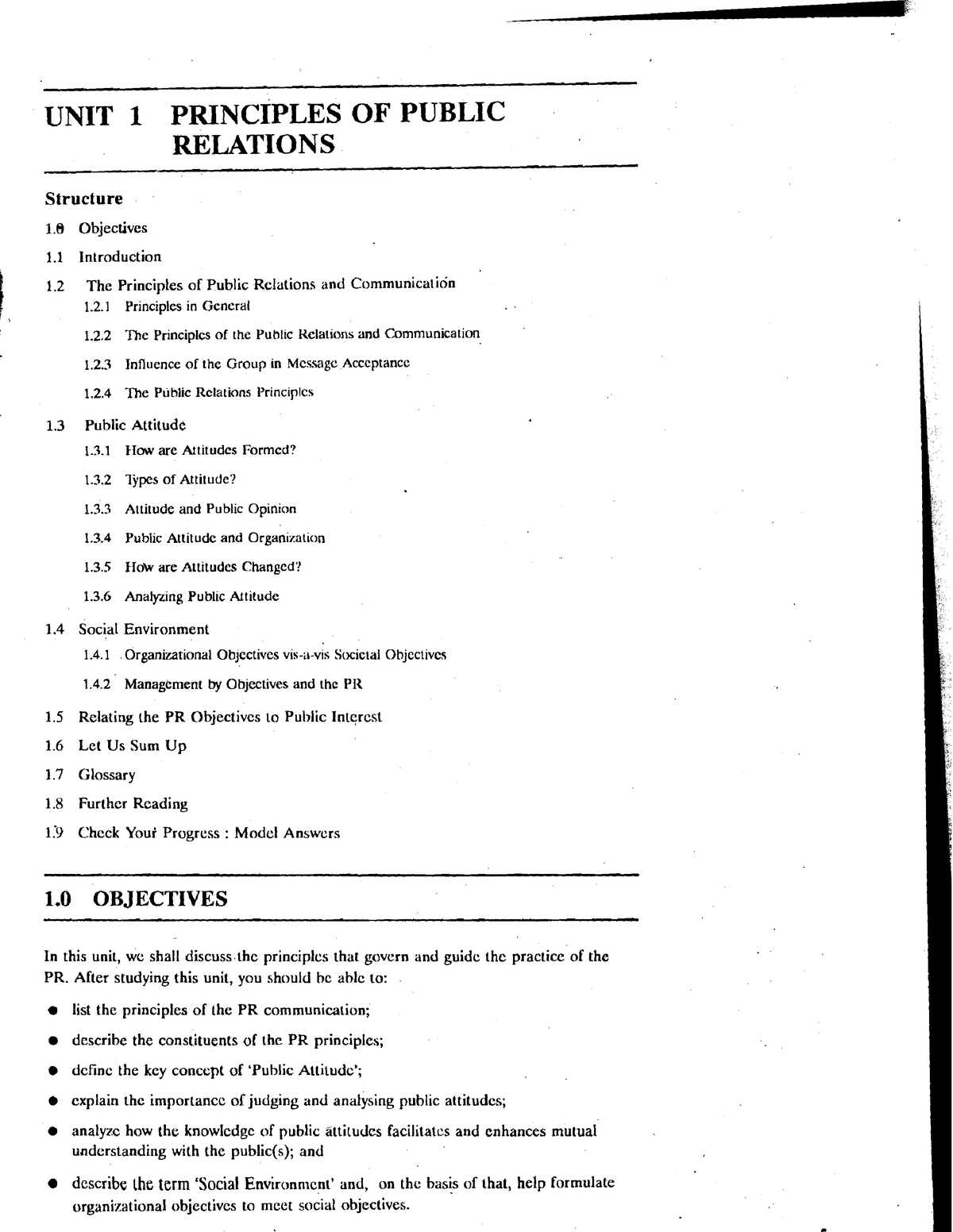 Unit-1 - Its A Lecture Note - UNIT 1 PRINCIPLES OF PUBLIC RELATIONS ...