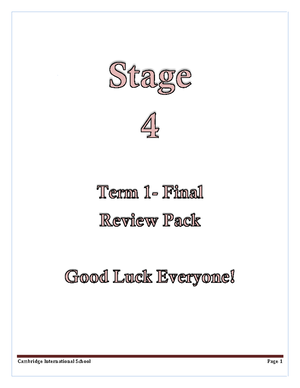 Stage 4 Math Review Pack Term 1 Final 2021 2022 Academic Year 2021 2022 Math Review Booklet Stage 4 Math Review Pack Term 1 Final 2021 2022 Academic Year 2021 2022 Math Review Booklet