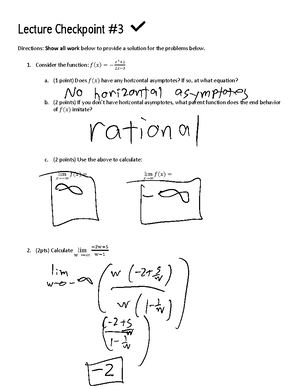 Lecture+Checkpoint+1 - MATH 110 - Chapman - Studocu