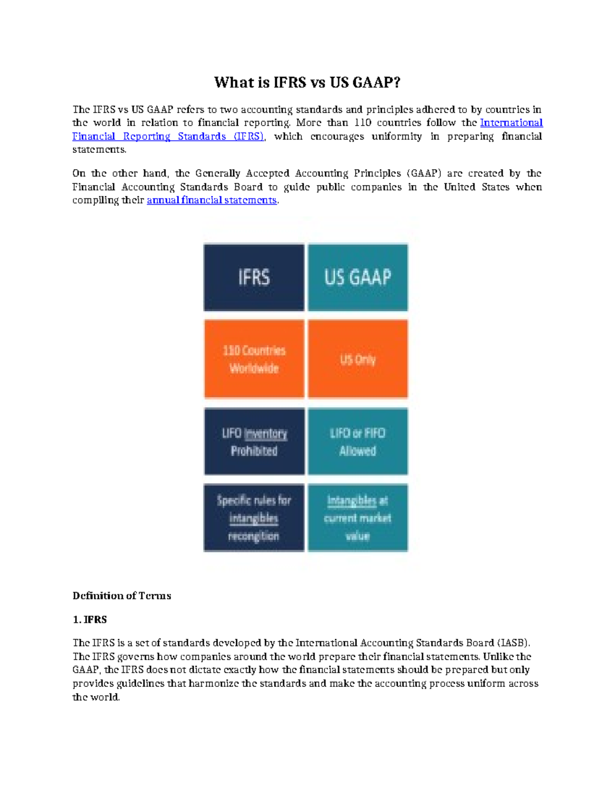 IFRS vs US GAAP - IFRS VS GAAP - What is IFRS vs US GAAP? The IFRS vs ...