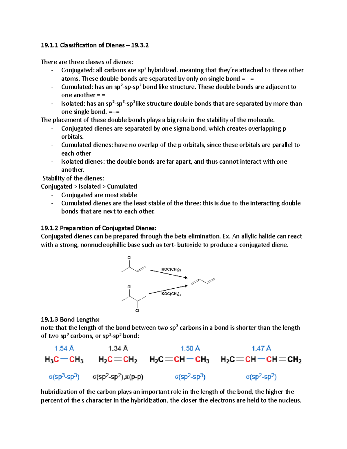 Organic Chem 267, Section 19 - 19.1 Classification of Dienes 19.3 There ...