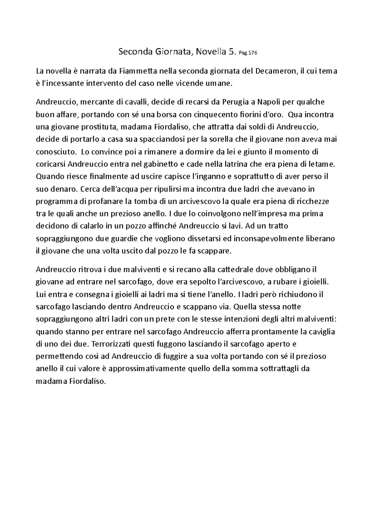 Decameron 1 Giornata 1 Novella