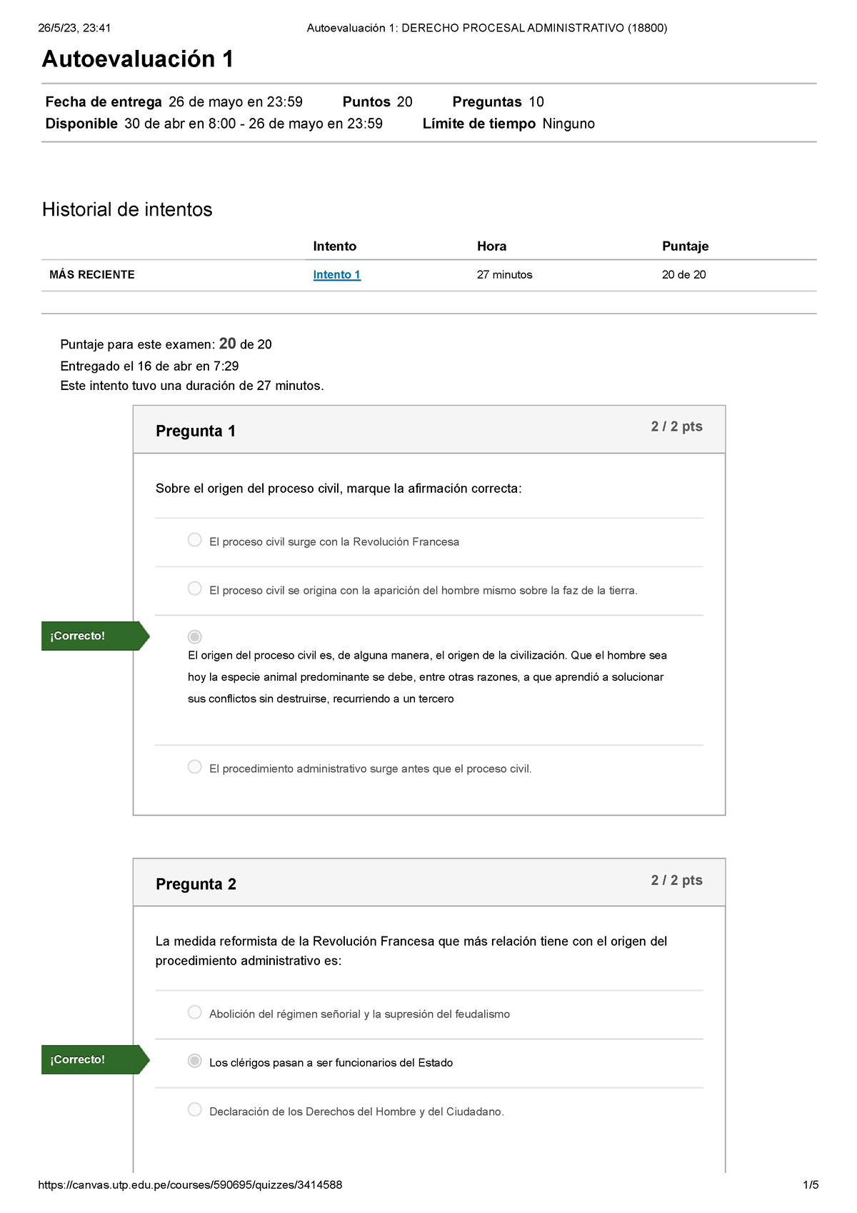 Autoevaluación 1 Derecho Procesal Administrativo (18800 ...