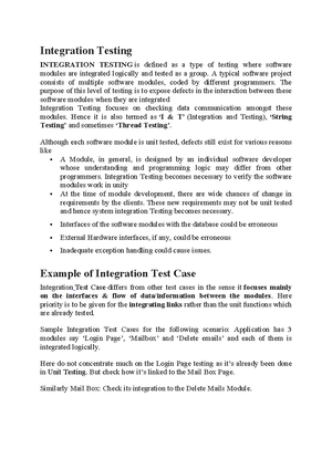 4.Unit Testing - Software Engineering - Notes - Unit Testing UNIT ...