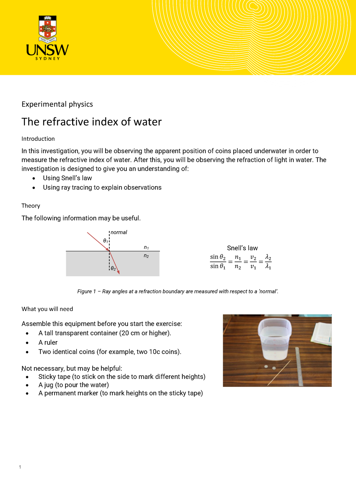 refractive index of water experiment viva questions