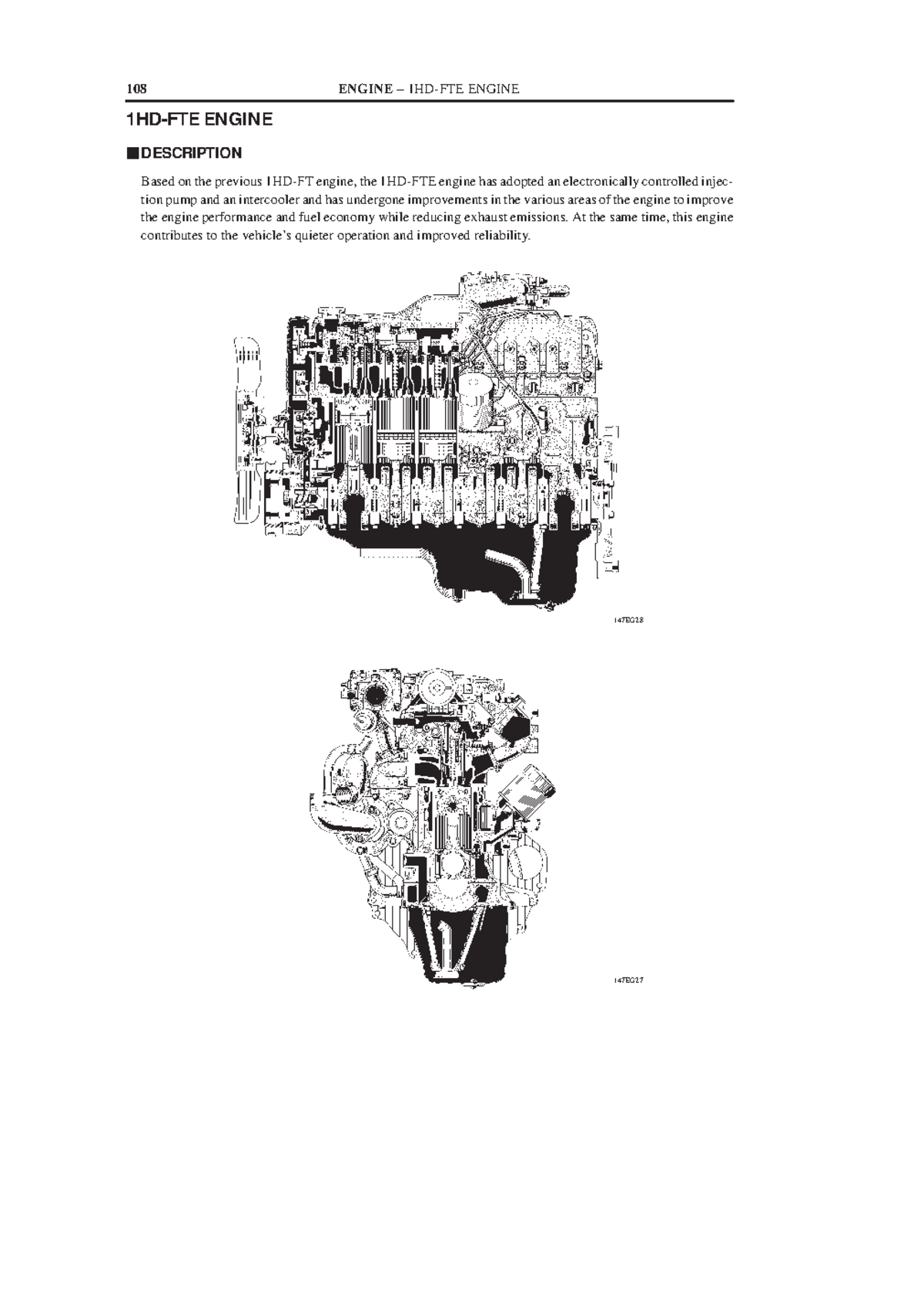 1HD-FTE Engine - At the same time, this engine contributes to the ...