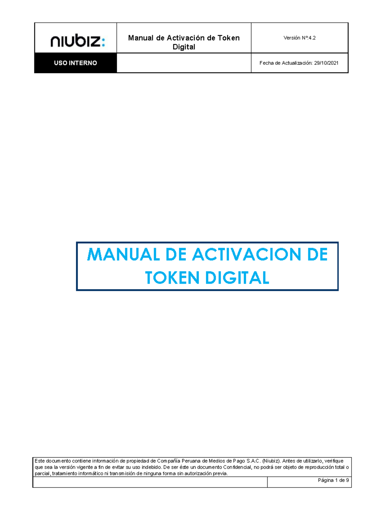 Manual de Activación de Token Digital (doble factor de autenticación ...