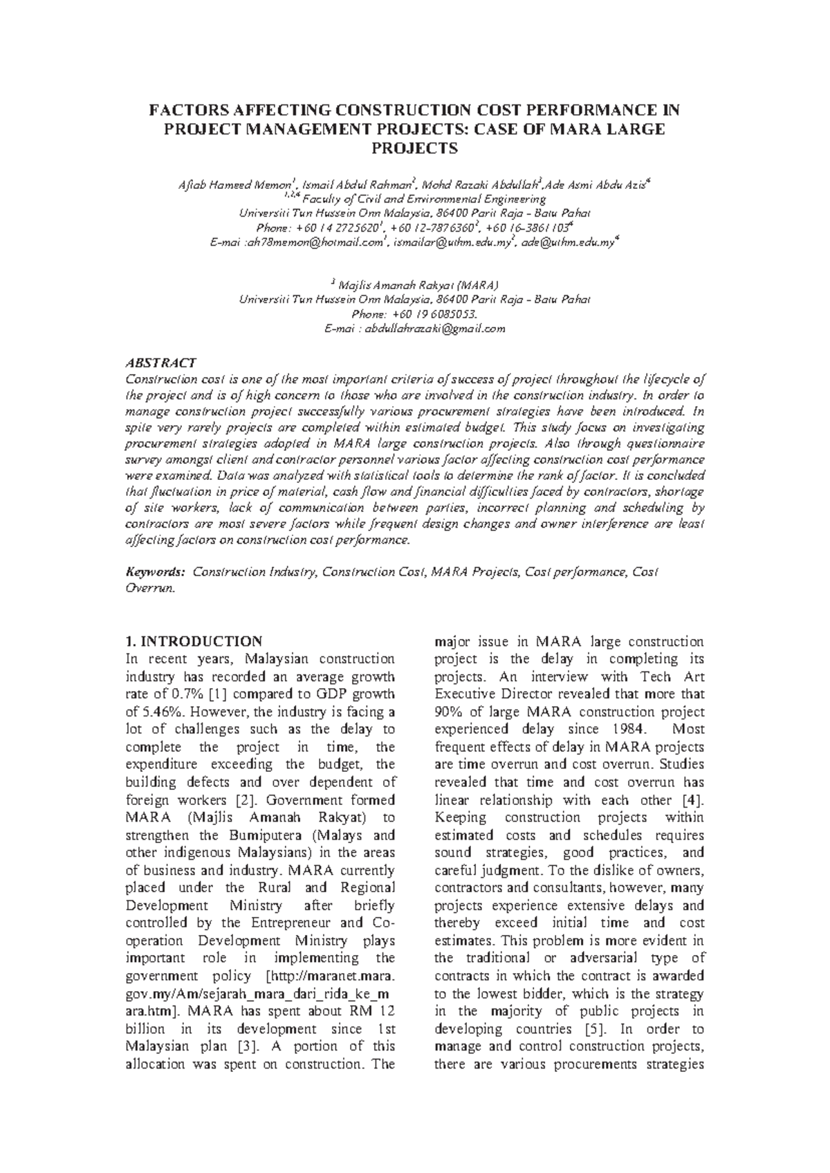 2010 Factors affecting construction cost performance (PGS)-libre ...