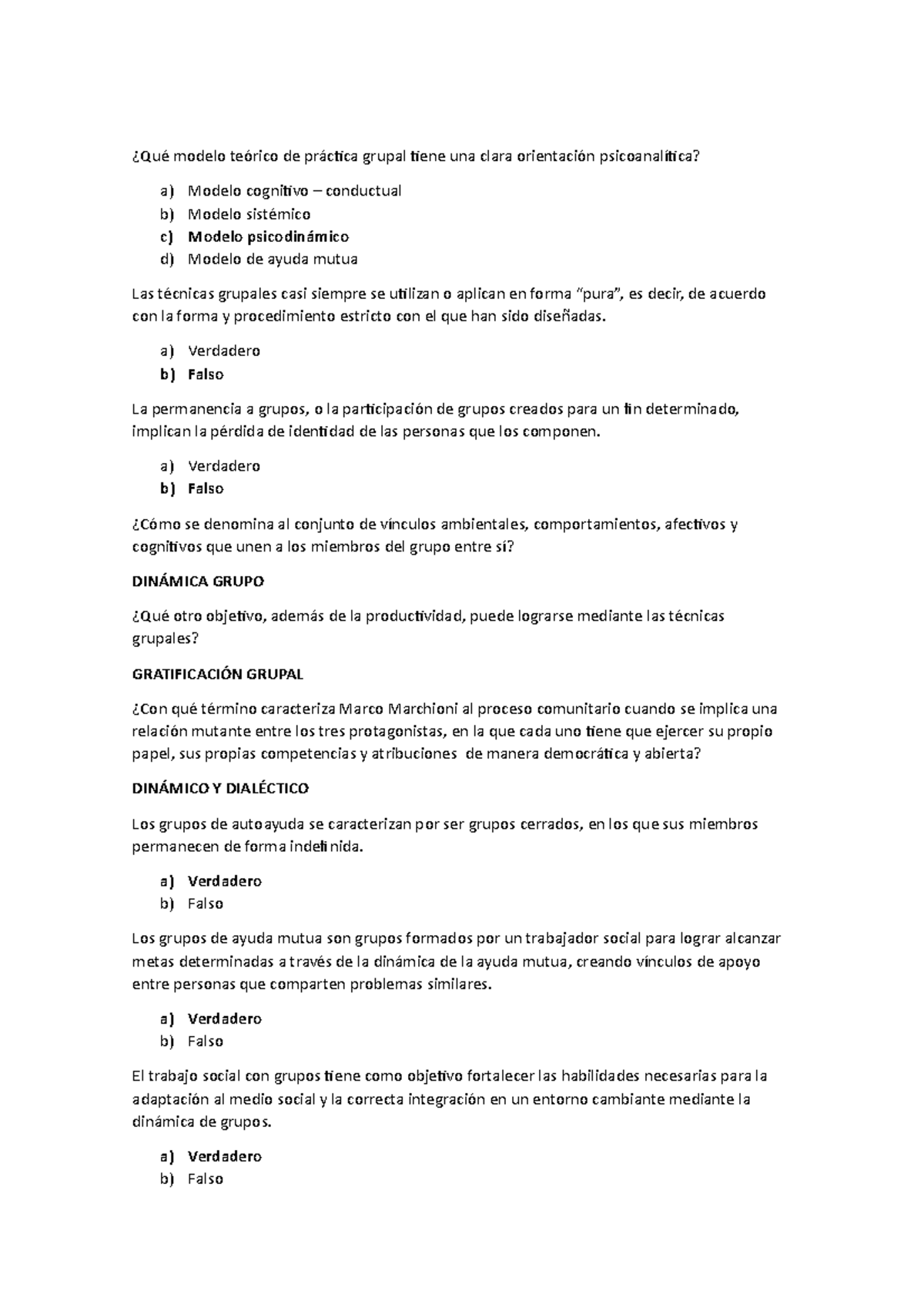 Qué modelo teórico de práctica grupal tiene una clara orientación ...