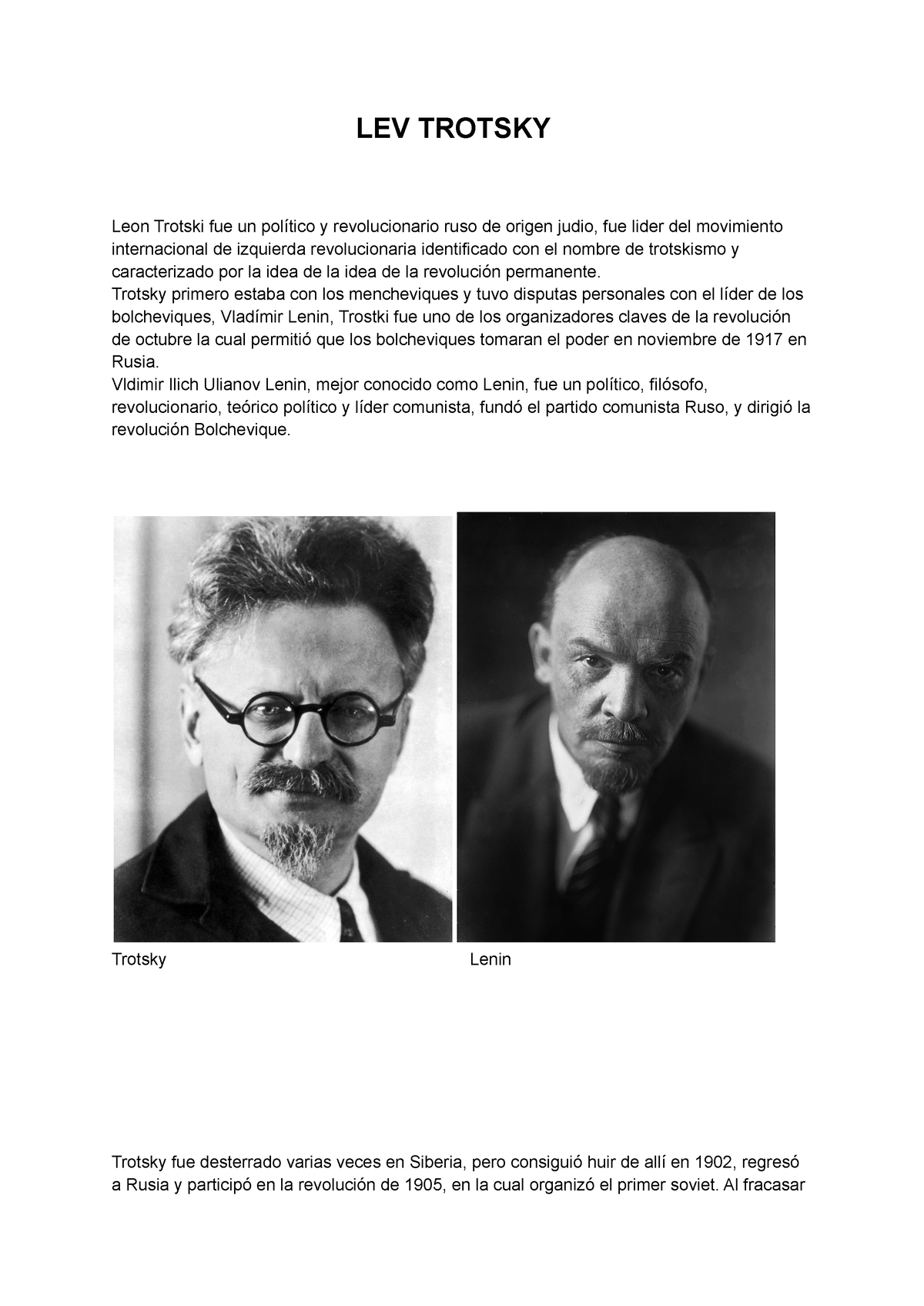 LEV Trotsky - LEV TROTSKY Leon Trotski Fue Un Político Y Revolucionario ...