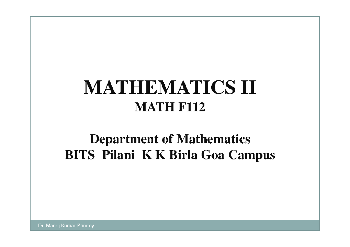 5. Linear Transformations - MATHEMATICS II MATH F Department Of ...