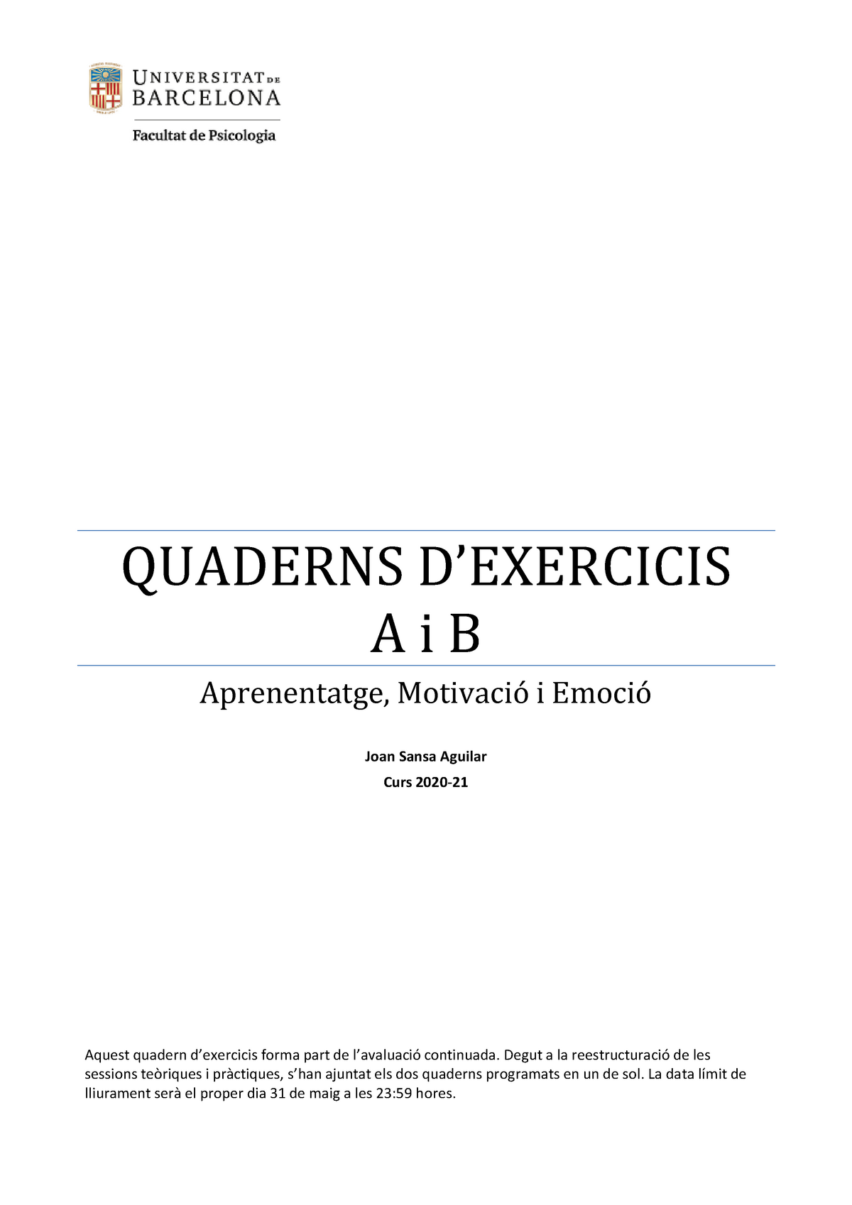 Quadern Dexercicis A I B - Solucions - QUADERNS D’EXERCICIS A I B ...