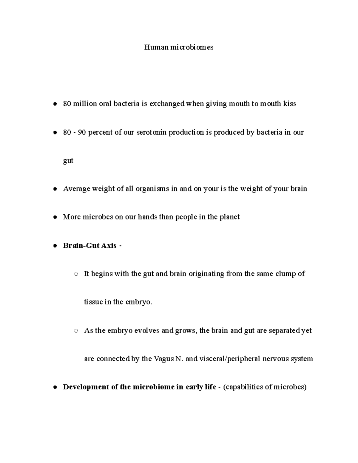 Human Microbiome - Lecture notes 55-63 - Human microbiomes 80 million ...