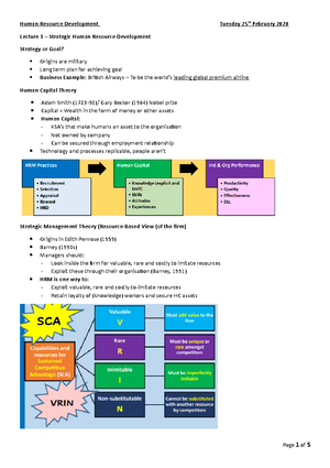 Human Resource Development Lecture 5 Notes - Human Resource Development ...